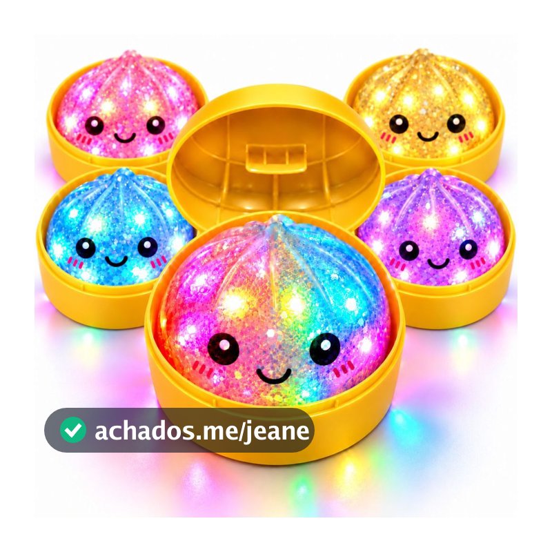 Squishy Brinquedo Com Luz Squish Antiestresse Surpresa Bolinho Fofinho Macio Tamanho Grande
