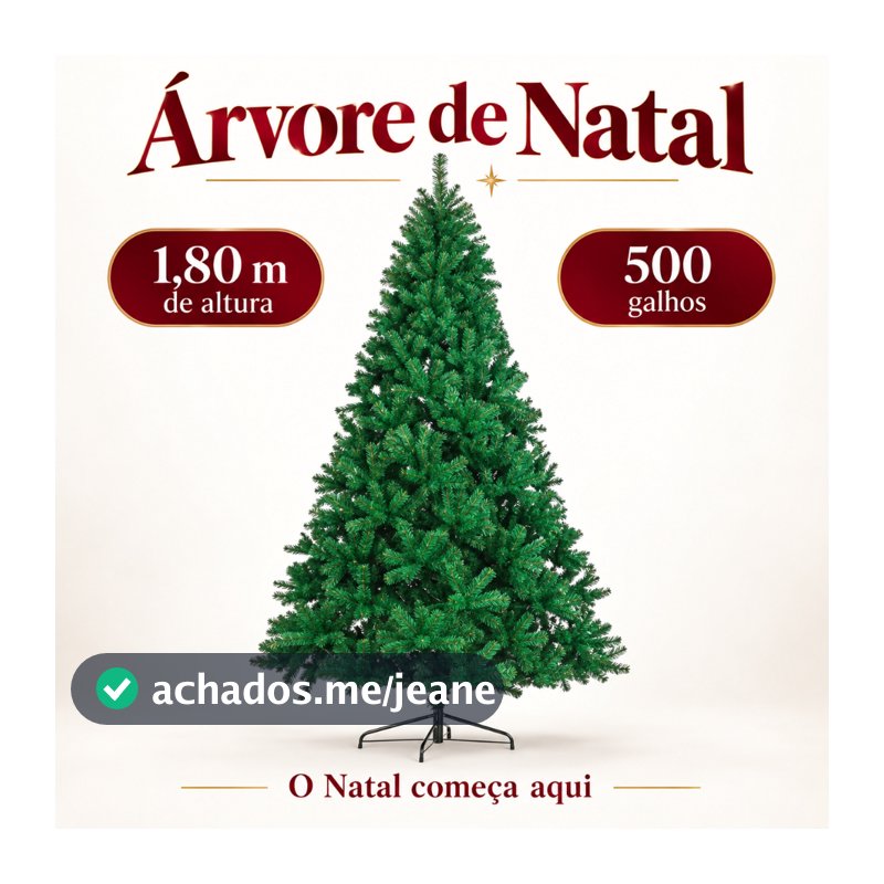Arvore Natal 180 CM  600 Galhos Decoração Natalina Luxo Cheia Pinheiro Verde Barata Ajustáveis Hastes Flexiveis