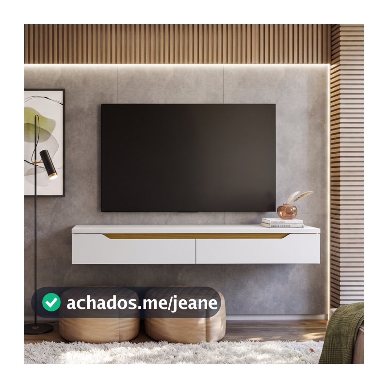 Rack Suspenso para TV até 55 Polegadas 160cm Uno Sala de Estar
