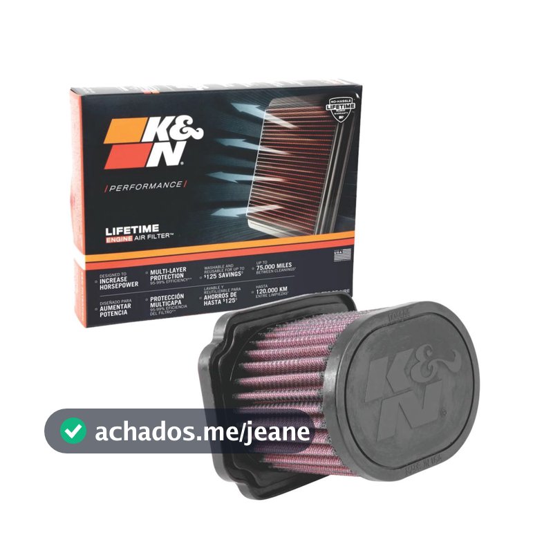 Filtro Ar Esportivo K&n Kn Yamaha Mt-07 Mt07 Mt 07 2015 2016 2017 2018 2019+ Ya-6814