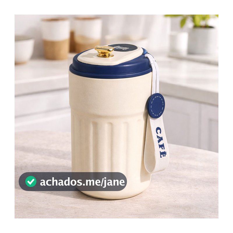 Eps-1717 Copo Térmico Inox Garrafa Café Temperatura Para Quente E Frio Com Display Digital 450ml