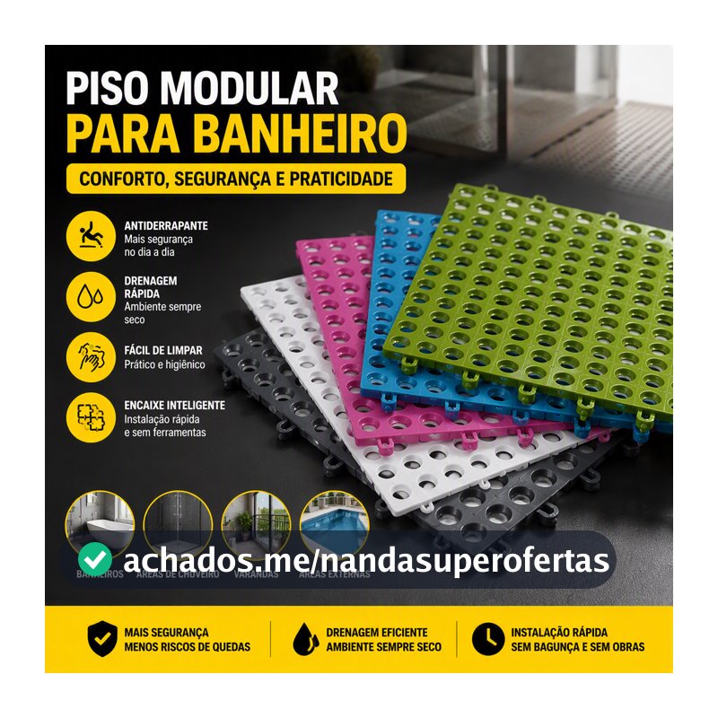 Tapete banheiro antiderrapante，tapete para banheiro 30x30 Emborrachado Modular，tapete antiderrapante banheiro Kit 6 Peça