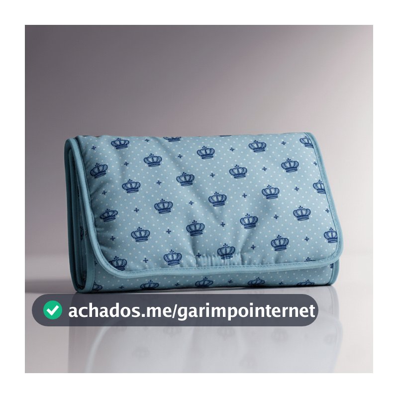 Trocador de Fralda Portátil Bebê Bebe Impermeável Dobrável com Tecido Estampado 100% Algodão