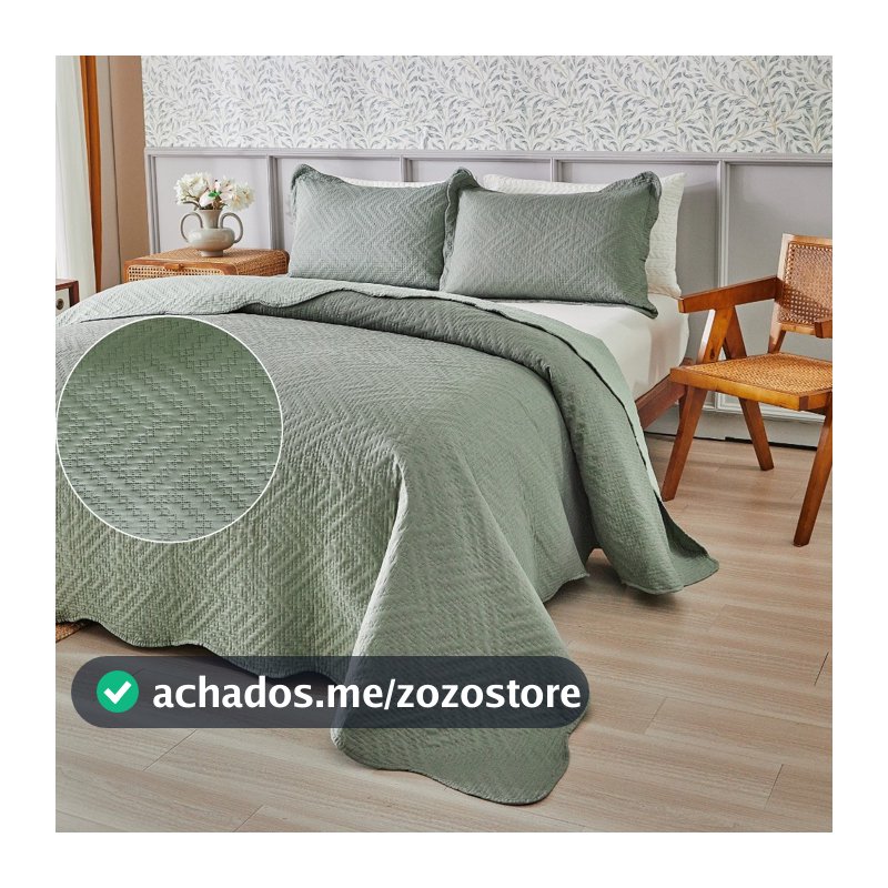 Kit Colcha Cobre Leito Liso 3 Peças Itália Dupla Face Aba Americana Tamanhos Variados