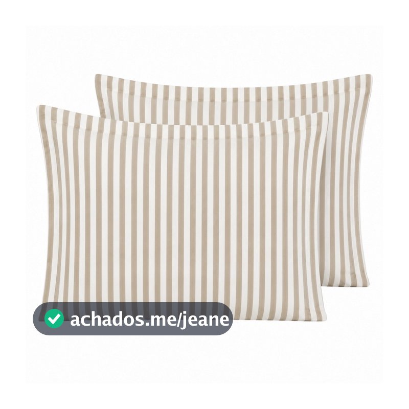2 Fronhas (1par) Com Abas 100% Algodão Minimalista