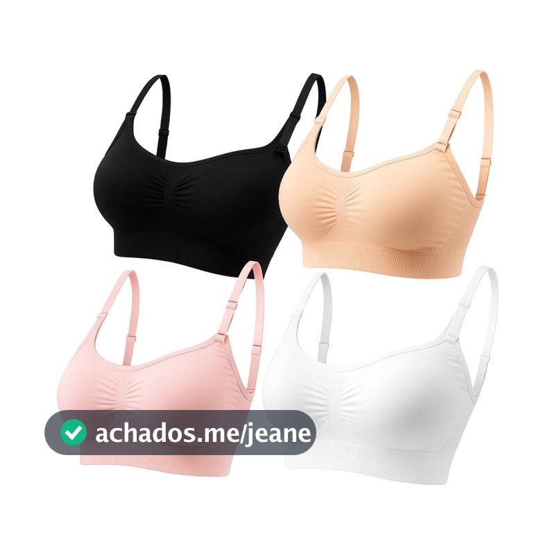 Até 4 Top Sutia Sensual e Confortavel Com Alça Ajustavel Premium