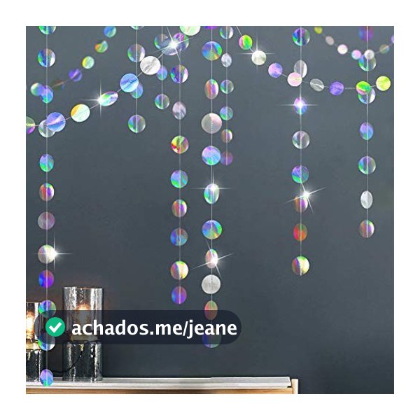 Círculo Garlands Iridescentes Suprimentos Para Festas Pendurado Streamer Cenário De Fundo Unicórnio Tema Sereia Aniversário Decorações Chuveiro Bebê Graduação Casamento Euphoria Discoteca Decoração De Bacharelado