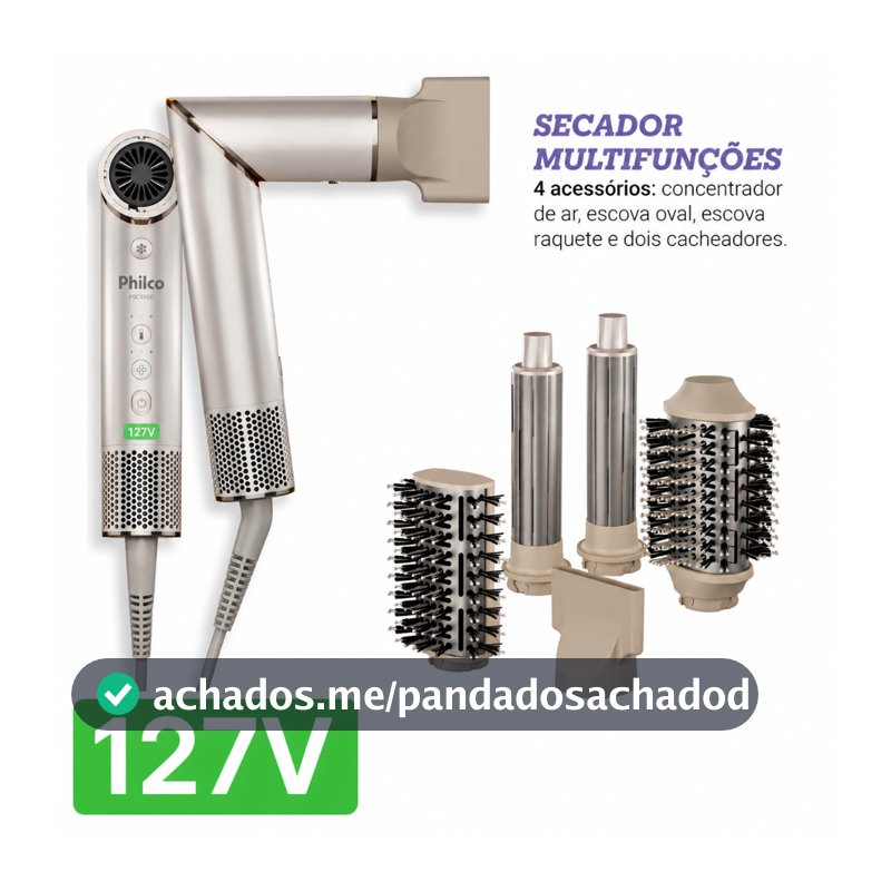 Secador de Cabelo Philco PSC3500 Profissional Potente Leve Uso Diário