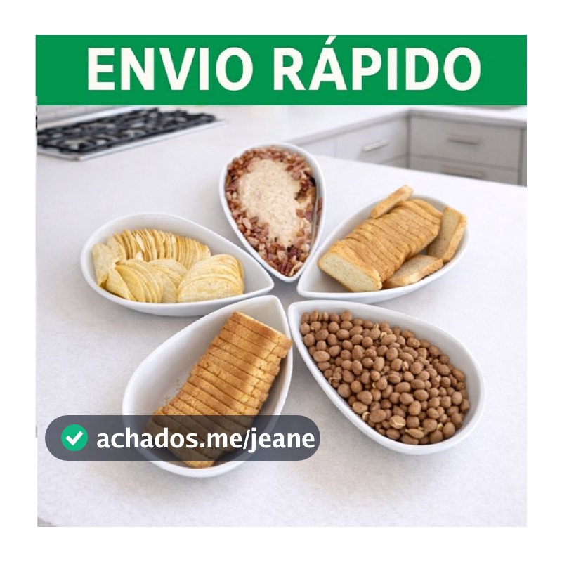 Kit 5 a 50 Petisqueiras Pétala Gota Canoa Petisco Churrasco Festa Frios Servir Amendoim Caldo Porção