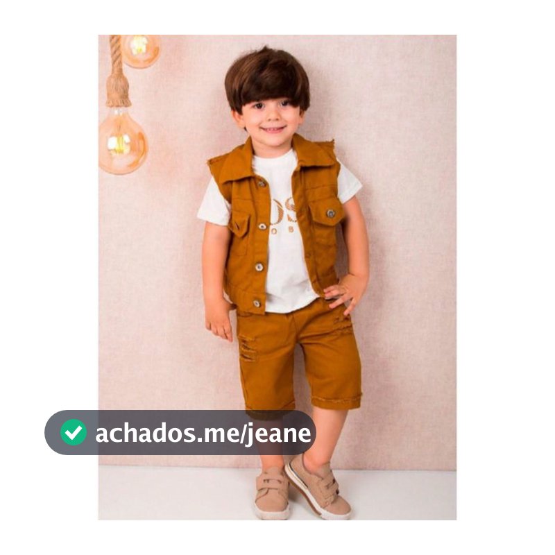 Conjunto Trio para Meninos - Bermuda, Camiseta e Colete Estilo Moderno