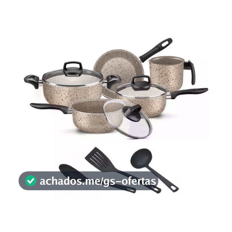 Jogo De Panelas 8 Peças Teflon Antiaderente Frigideira Caçarola Fervedor Talheres Tampa De Vidro