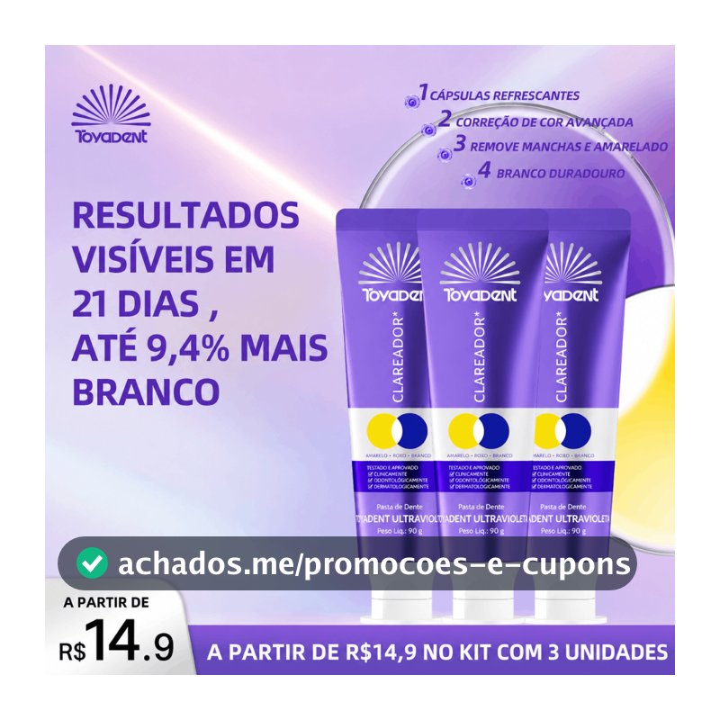 TOYADENT Pasta Espuma Muda de Cor, Refresca o Hálito, 90g