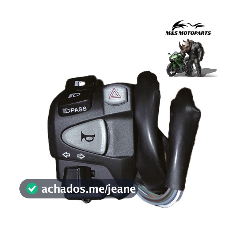 Punho de Luz / Chave de Luz com Lampejador Modelo NC 750/NC 700 - Compatível com CG 160 Motos Honda