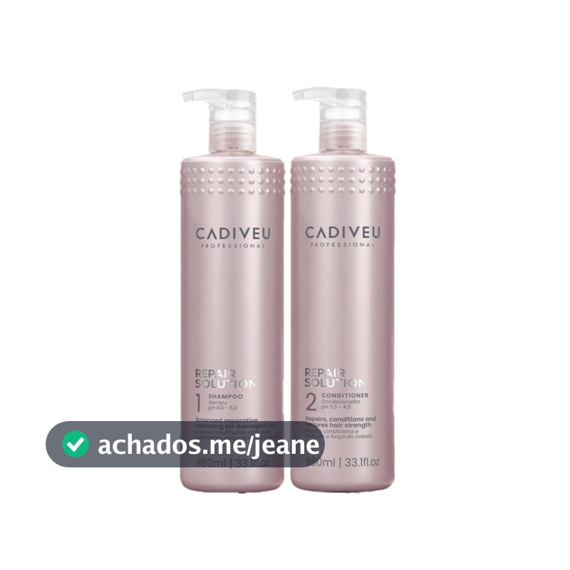 Cadiveu KIT Repair Solution Shampoo 980ml + Condicionador 980ml