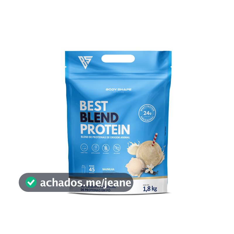 Whey Protein Best Blend Concentrado e Hidrolisado Sem Soja 1.8kg - Body Shape