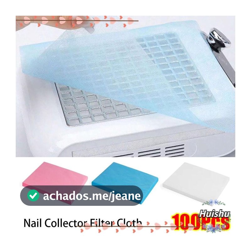 Kit 100 Unidades Filtro Descartável Sugador De Pó De Unha Aspirador Manicure Coletor Pronta Entrega