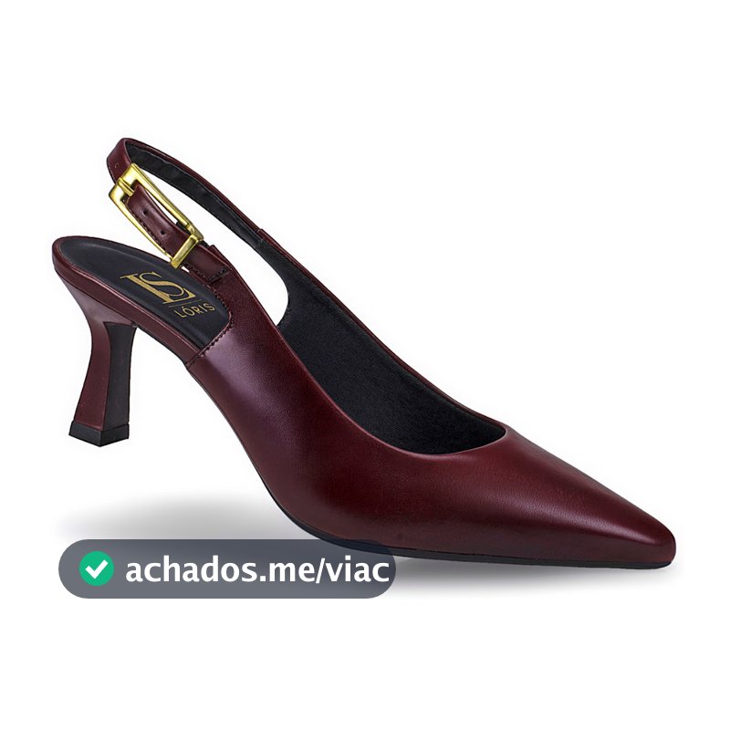 Scarpin Slingback Feminino Salto Médio Bico Fino Elegante 028