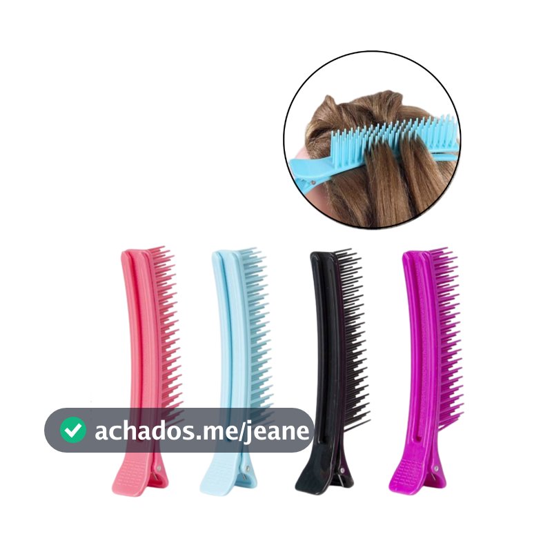 02 UN Clips Separador de Mechas Profissional Presilha Prendedor de Cabelo Multiuso