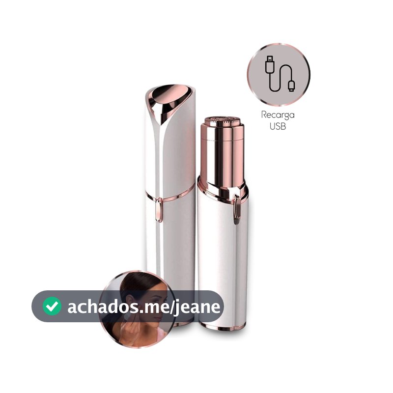 Depilador Elétrico Batom Indolor Portátil Facial Touch  Removedor de Pêlos Indesejados Recarregável