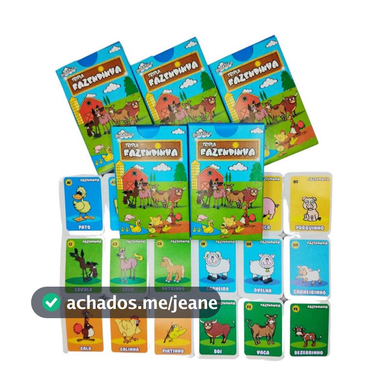 Kit 20  Jogo Da Memoria Fazendinha Infantil P/ Kit Festa Lembrancinha Aniversario Prenda Quermesse