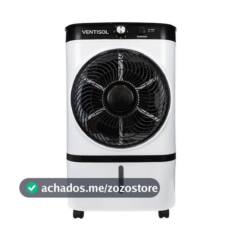 Climatizador de ar portátil evaporativo 9L 2.000 m³/h CLI09 - Ventisol
