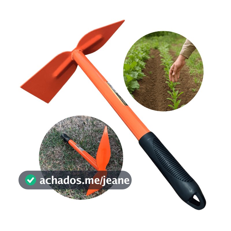 Sacho Coração 38cm Aço Carbono Cabo Emborrachado Antiderrapante Jardinagem