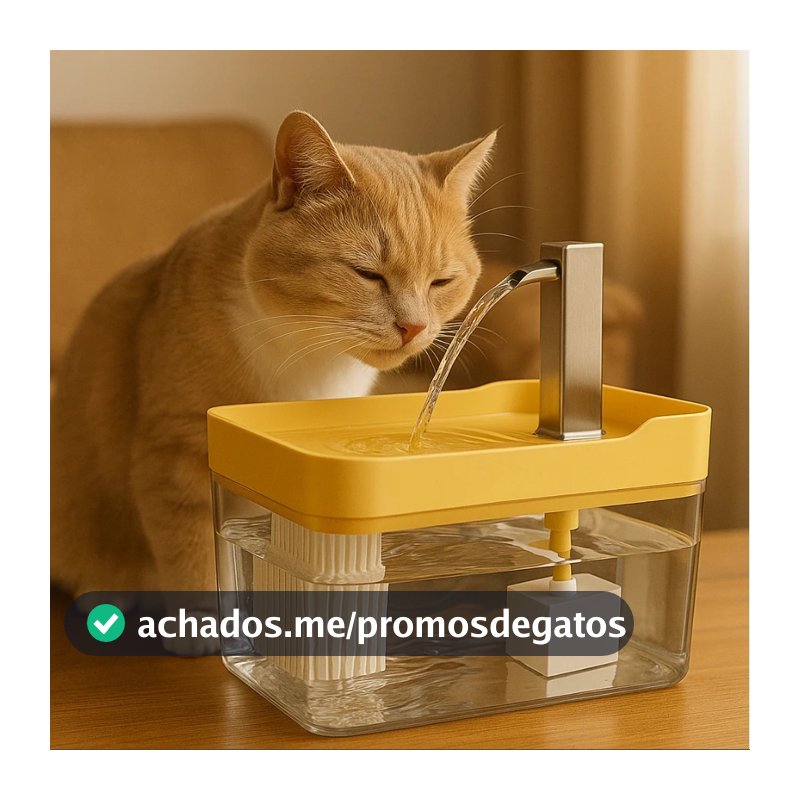 FONTE AUTOMÁTICA PARA GATOS COM FILTRO 1.5LIBOMBASILENCIOSA