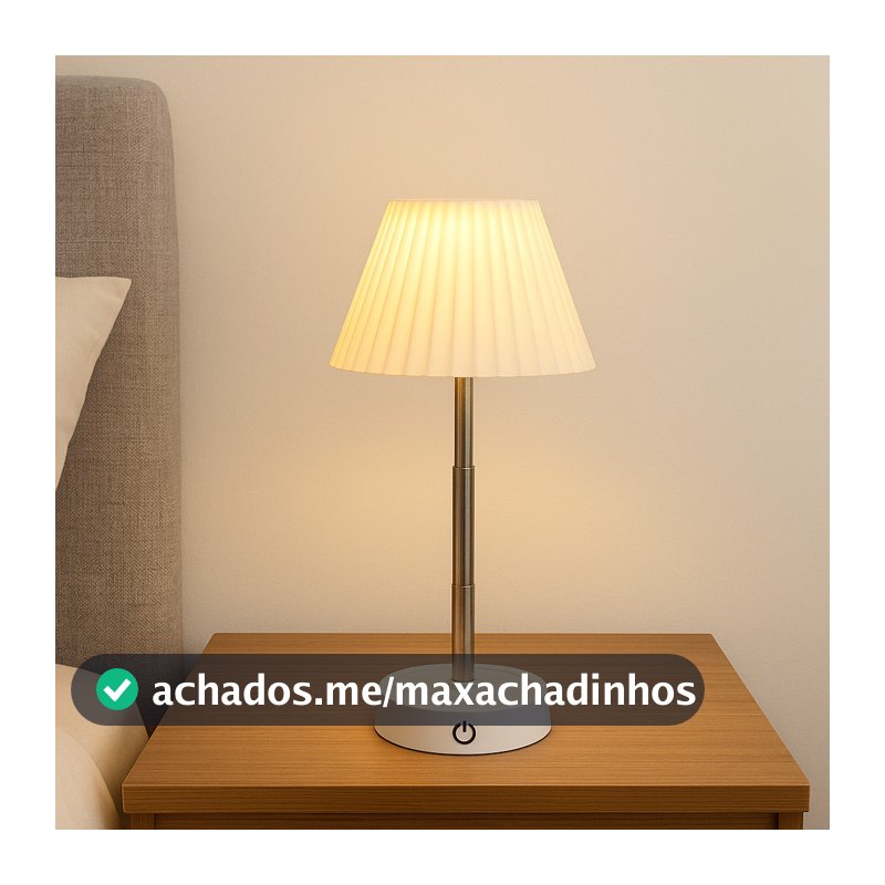 Luminaria e Abajur com Botão Touch e Iluminação Aconchegante Decoração e Iluminação