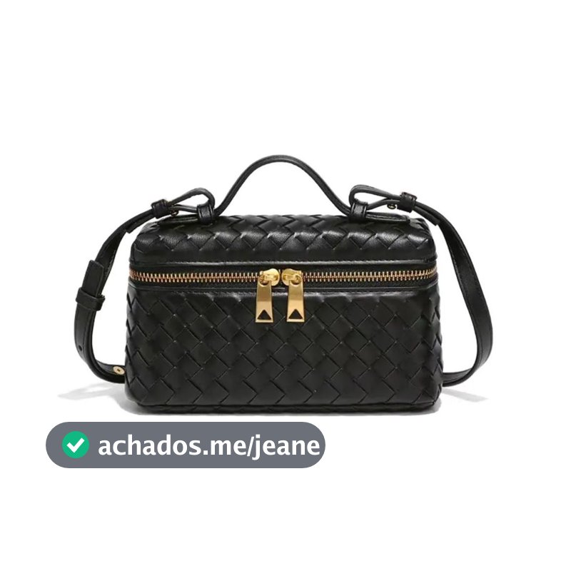 Bolsa Feminina Trançada Transversal Quadrada Moderna
