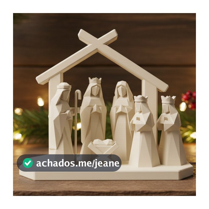 Presépio Minimalista Moderno Durável– Decoração Natalina Elegante– Tamanho Pequeno ou Grande - Natal