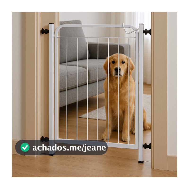 Portão Pet Grade Para Cachorro 68cm A 132cm Cercado de Proteção Promoção