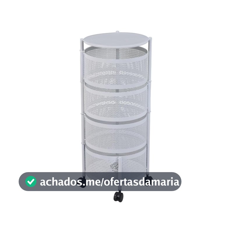 Fruteira De Chão Redonda Giratória 4 Divisórias 3KAM