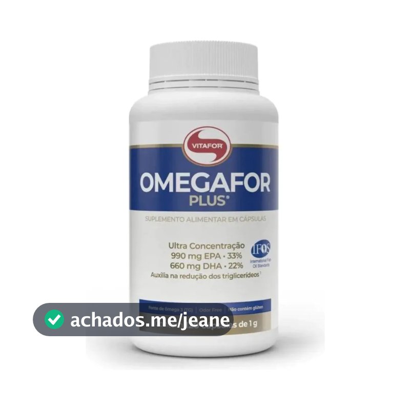 Omega 3 Vitafor Omegafor Plus 120 Caps EPA DHA Alta Concentração Original