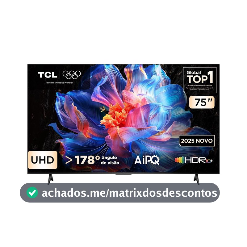 Smart Tv 75 Polegadas 4K 75P6K Google TV HDR10 Processador Aipq TCL
