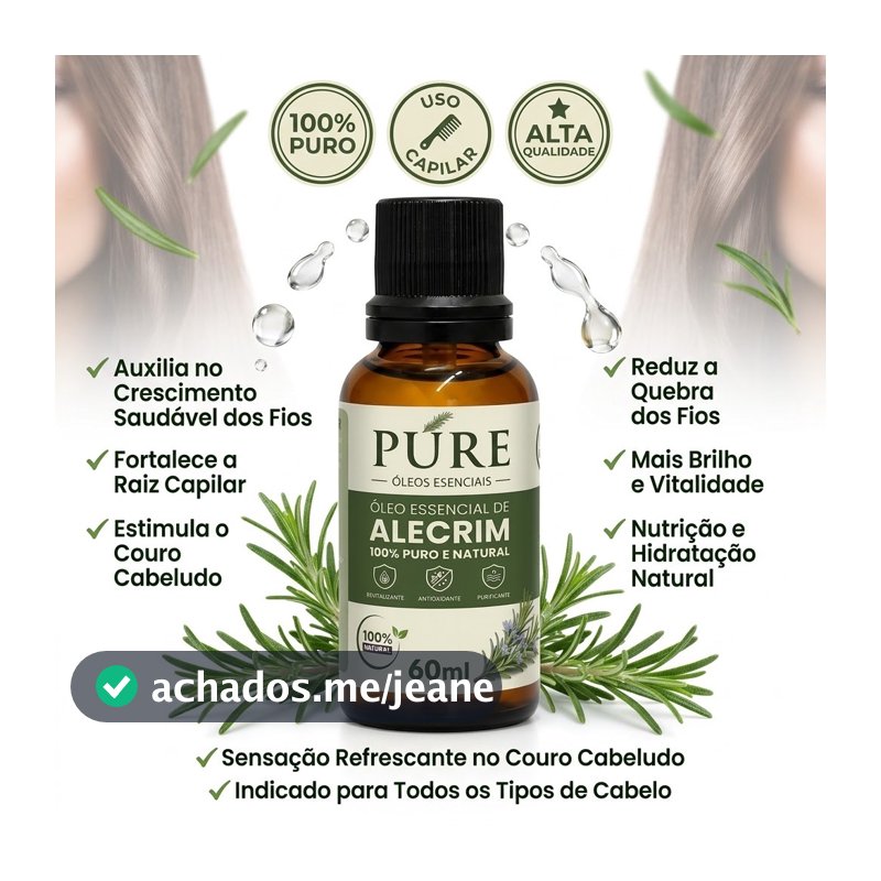 Terapia Capilar Óleo de Coco Alecrim Rícino 60ML