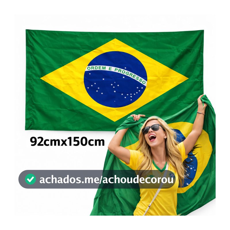 Bandeira Brasil Grande Copa do Mundo Bandeirinha 92cmx150cm Tecido Premium