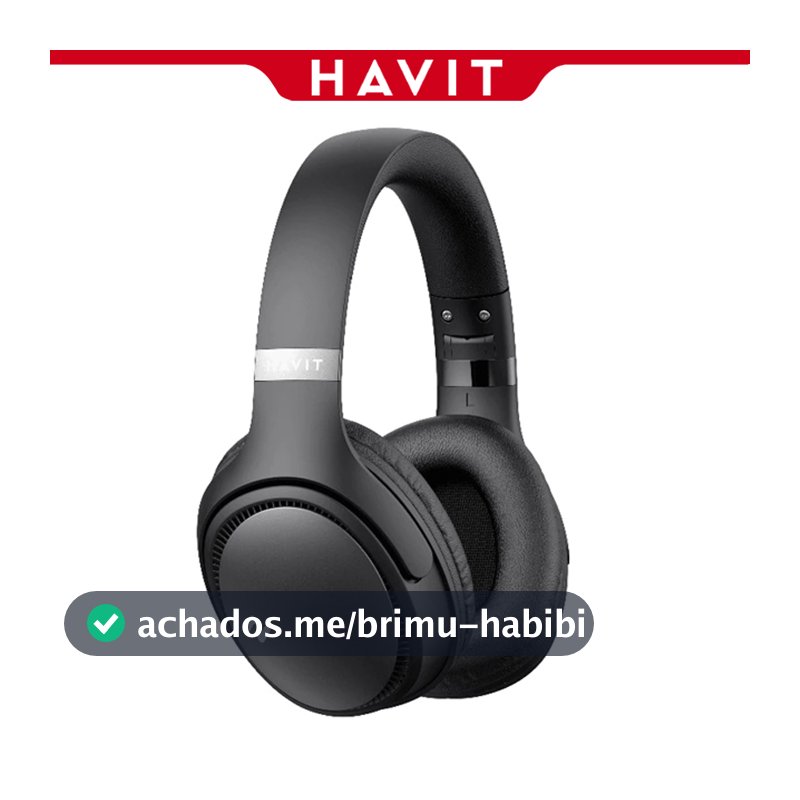 Fone De Ouvido Sem Fio HAVIT H630BT Headphone Gamer Bluetooth 5.3 Multiponto On-ear 3D 55h ENC