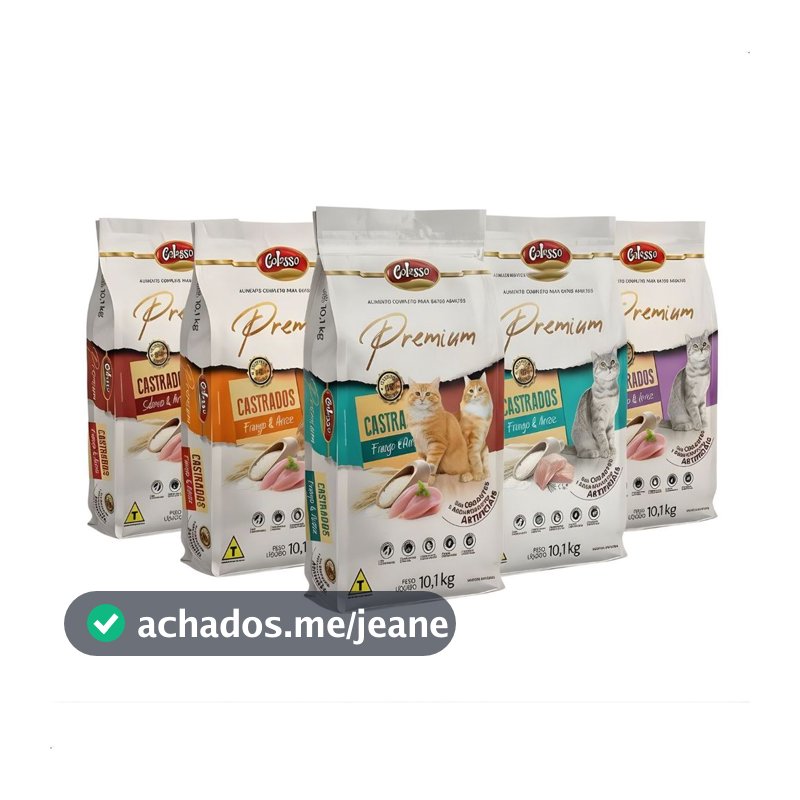Ração Gato Colosso 10,1Kg Ração para Gato Adulto Filhote Castrado Ração Premium Gato Saco de Ração