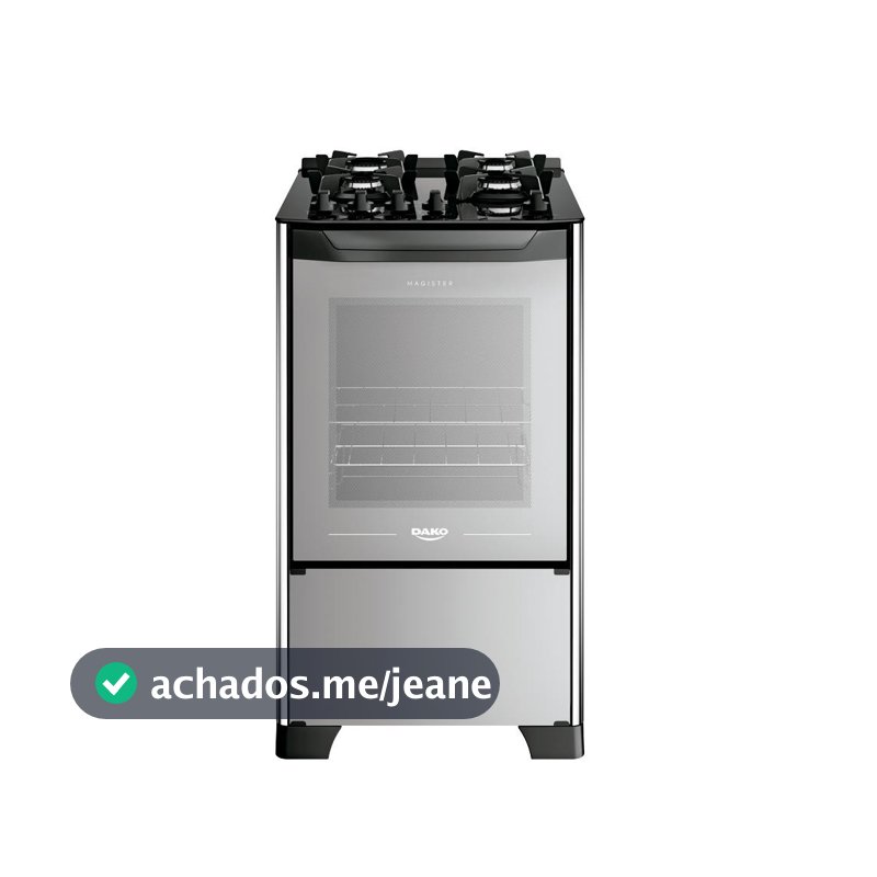 Fogão 4 Bocas Dako Magister Style com Mesa de Vidro  Bivolt