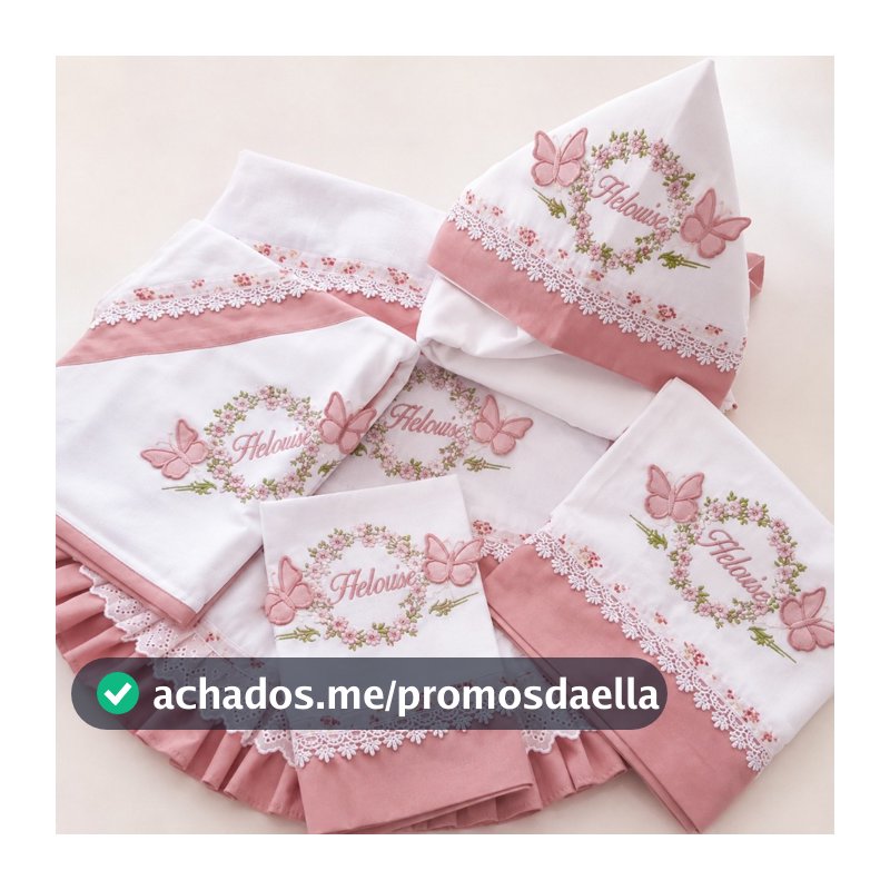 Kit Maternidade 4 peças Bordadas Manta, Toalha, Fralda Passeio e Fralda de Boca Personalizadas