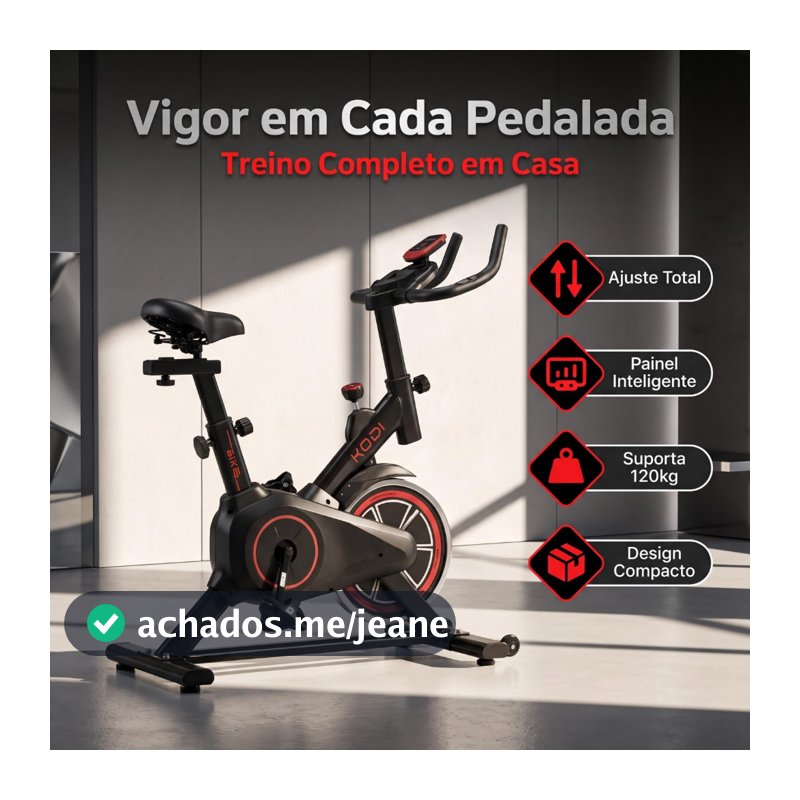 Bicicleta Ergométrica para Ginástica em Casa com Monitor Digital Resistente Capacidade de 120kg - V3/2
