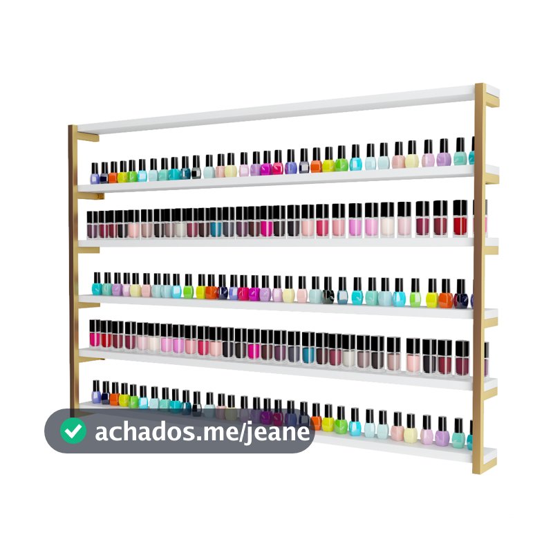 Nicho Porta Expositor de Esmaltes Grande Manicure Salão de Beleza Modelo Industrial Mostruário