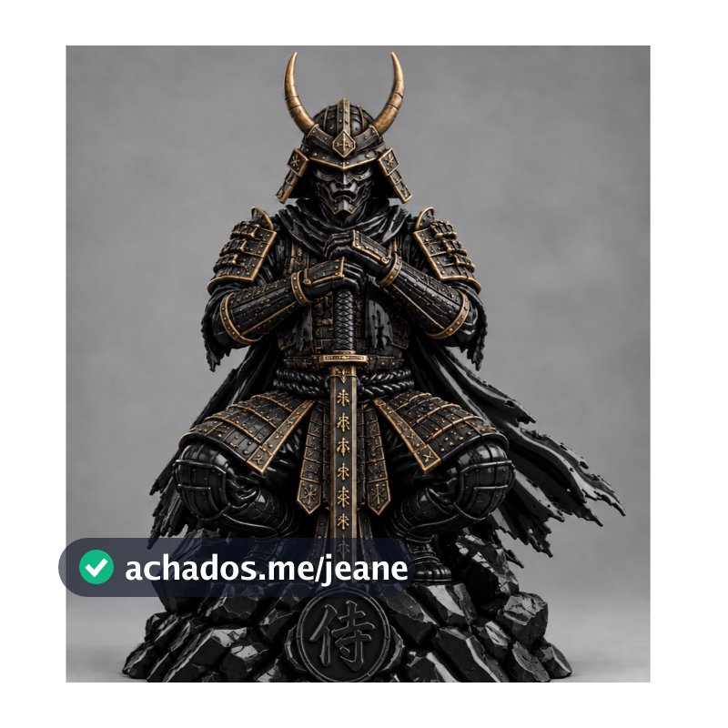 Estátua Samurai 3D /Guerreiro  / Decoração Oriental
