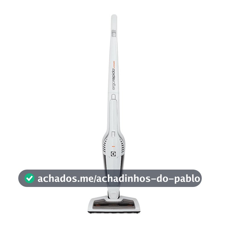 Aspirador de Pó Vertical Sem Fio Electrolux Ergorapido 2 em 1 Cyclone até 21 min Branco (ERG21)