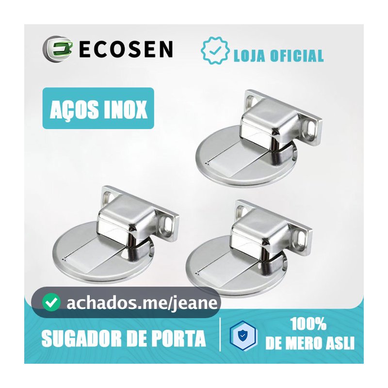 KIT 3/4/5/6  Prendedor Porta Magnético Redondo Ultra Fino Aço 304 Inoxidável Prateado