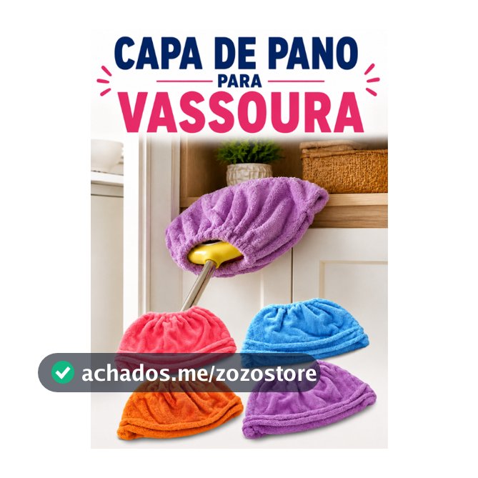 1, 2 ou 4 Capa De Pano Para Vassoura E Rodo Reutilizável De Microfibra Original Limpeza