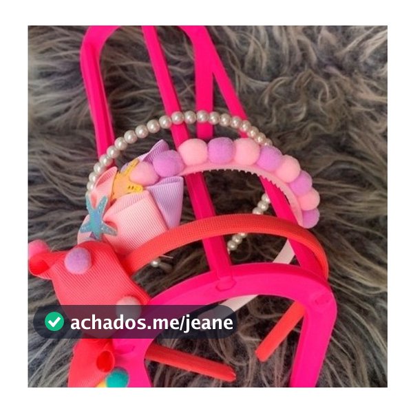 Suporte Porta Arcos e Tiaras Acessório Menina organizador Rosa Pink