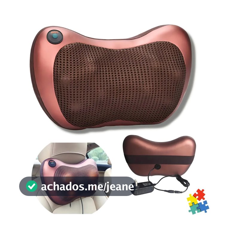 Massageador 8 Bolas Shiatsu Lombar Pescoço Veicular E Casa Almofada Lombar Pescoço Pés
