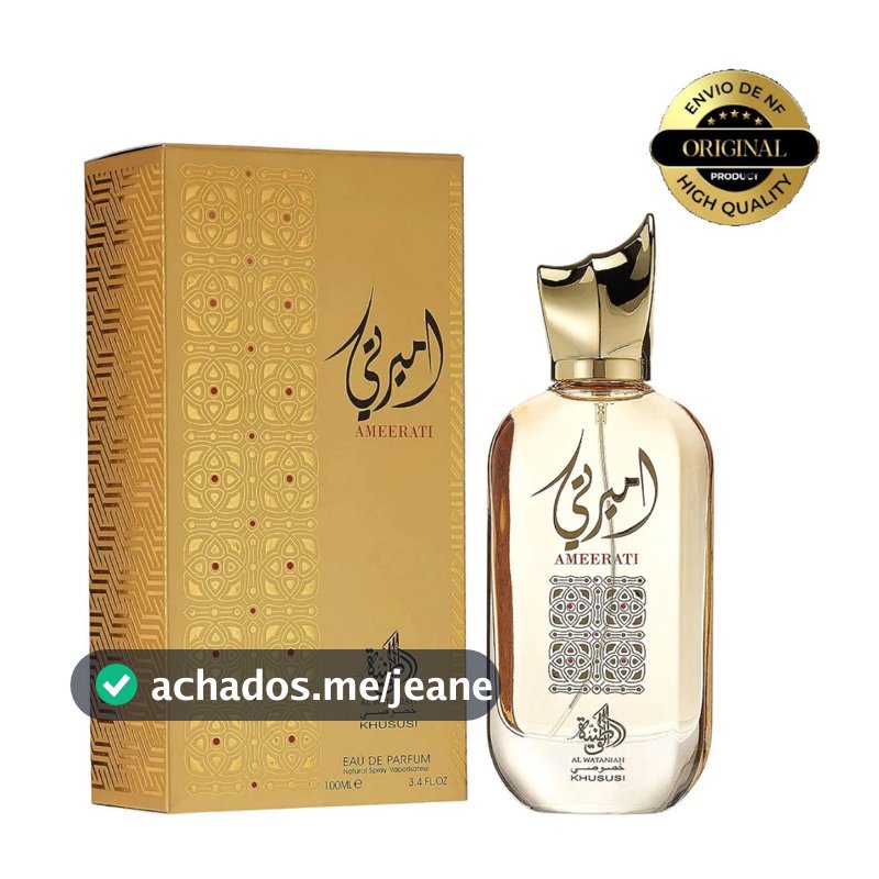 Perfume Árabe Ameerati Al Wataniah Unissex Eau de Parfum 100ml EDP Original Promoção