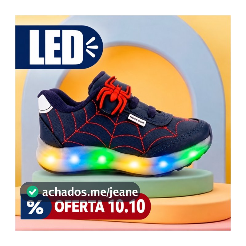 Tenis Infantil Masculino Led Menino Aranha Tenis De Menino Masculino Tenis Infantil Menino
